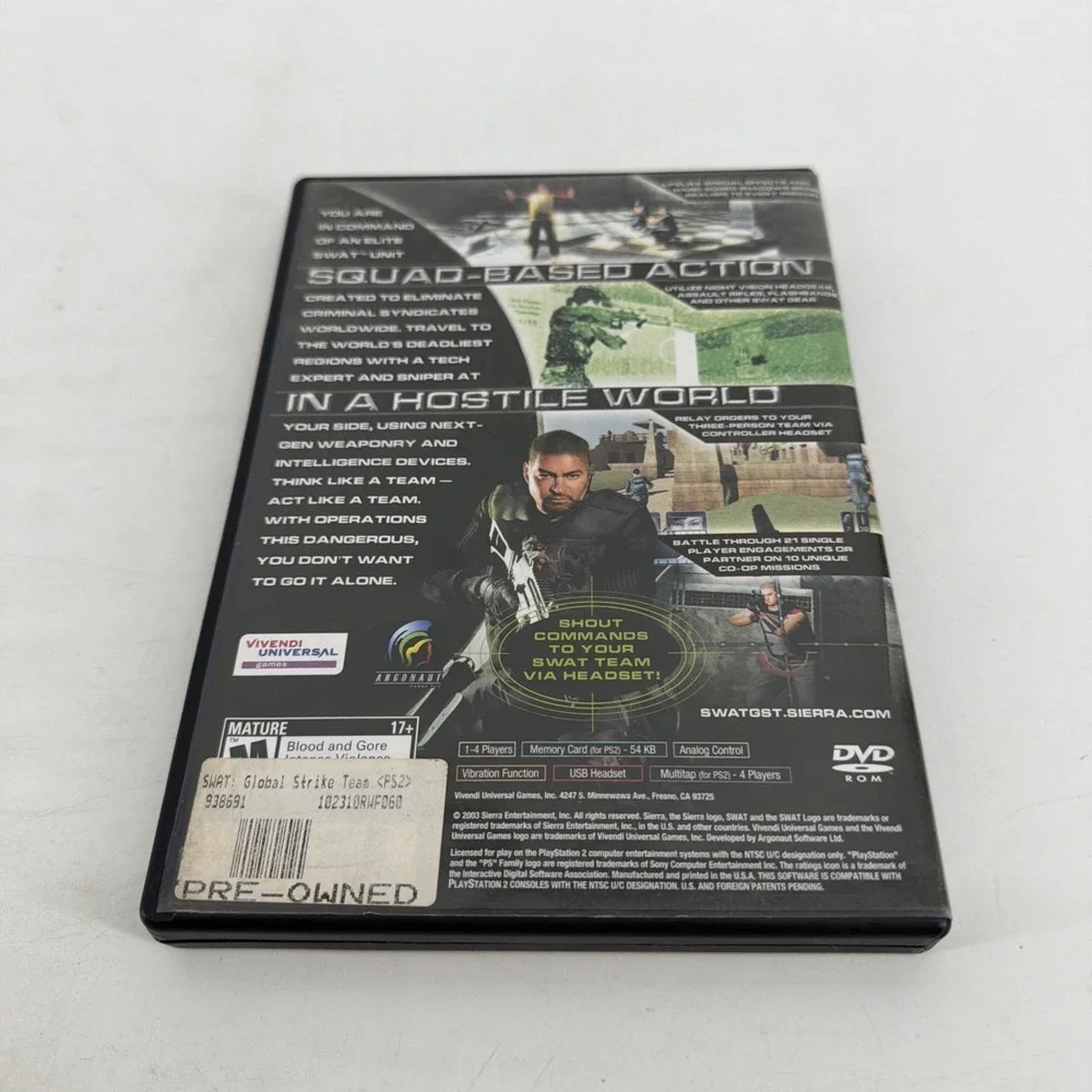 SWAT Global Strike Team - PlayStation 2 PS2 - CIB